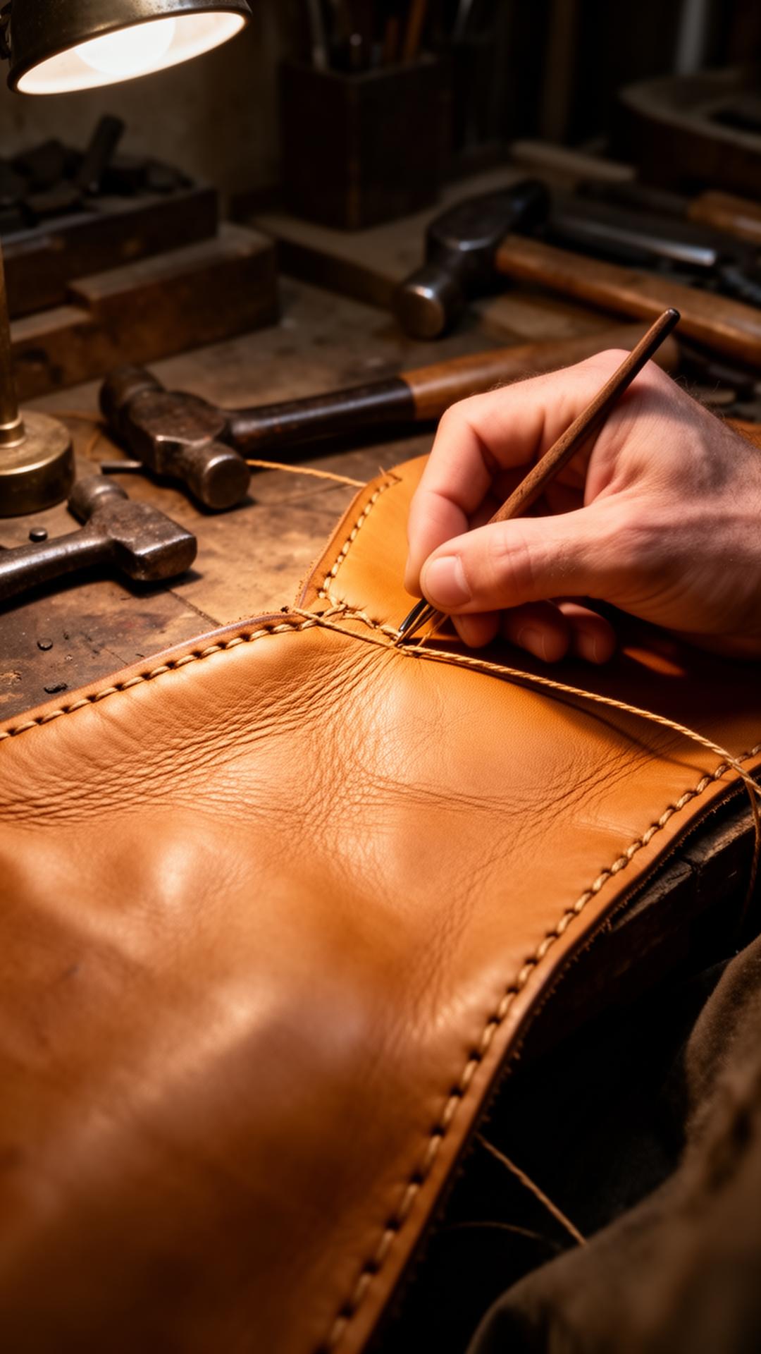 Artisan stitching premium leather